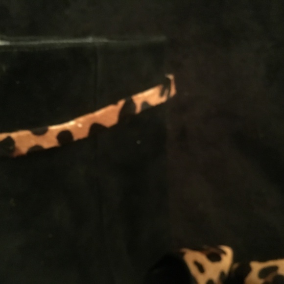 Schultz black suede and  cheetah Calf hair boots size 8 (has defects) - Picture 6 of 9